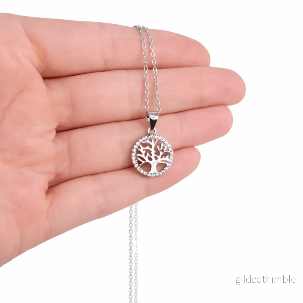 Livets Träd i silver 925 med Cubic Zirconer Livets Träd i silver 925 med Cubic Zirconer