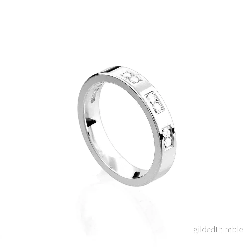 Vigselring Britta 18k vitguld