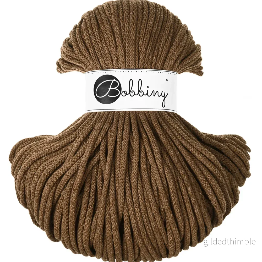 NUT BROWN Premium 5 mm. mjukt bomullssnöre NUT BROWN Premium 5 mm. mjukt bomullssnöre
