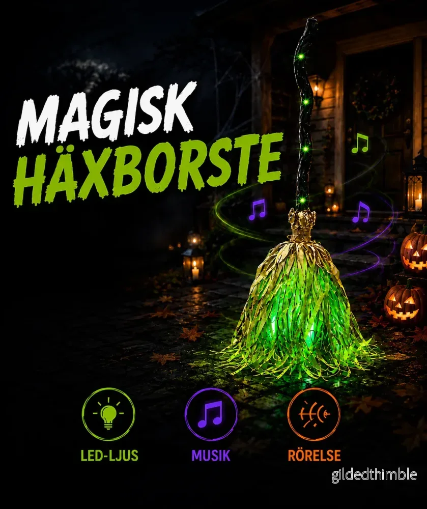 GlödKvast™ – den magiska häxborsten som lyser upp entrén - Bild 3