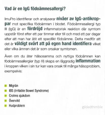 IMUPRO Complete (270 livsmedel) IgG-test med personlig tolkning & analys - Bild 3