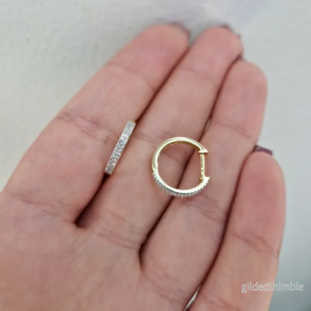 Diamant creoler 18k guld Diamant creoler 18k guld