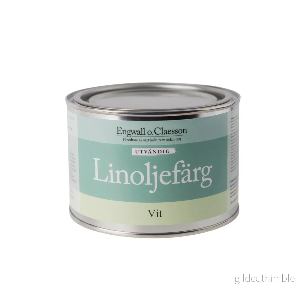 Utvändig linoljefärg vit - Bild 2