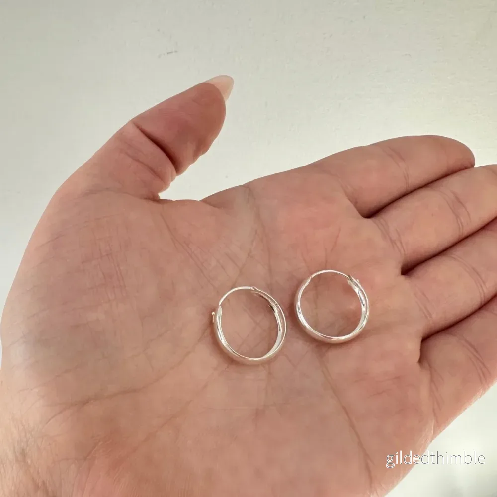 KAMPANJ Creoler Sterling silver 18x4mm KAMPANJ Creoler Sterling silver 18x4mm