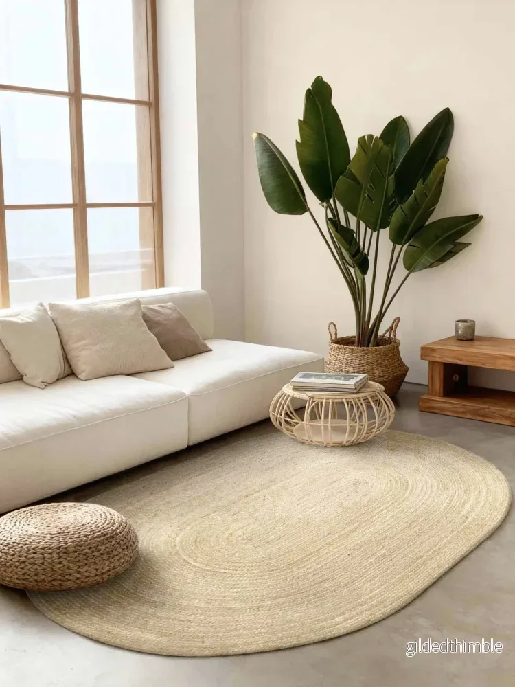 Jute Braided oval natur/elfenben Jute Braided oval natur/elfenben