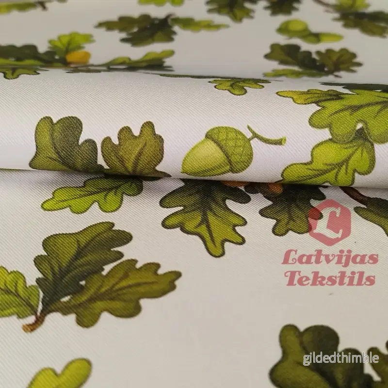 Kokvilnas audums (260 g/m2) ar apdruku | Kolekcija «Laiks vasarai» | Ozollapas Kokvilnas audums (260 g/m2) ar apdruku | Kolekcija «Laiks vasarai» | Ozollapas