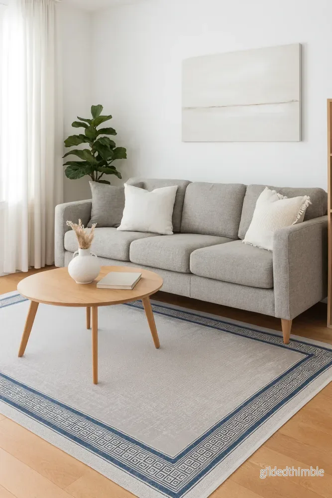 Alvin 03 BlåRam matta– Modern symmetri med djup blå elegans - Bild 2