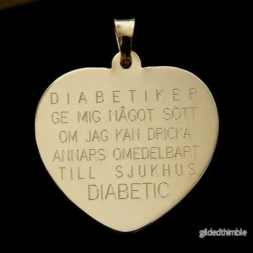 Diabeteshjärta i 18k guld Diabeteshjärta i 18k guld