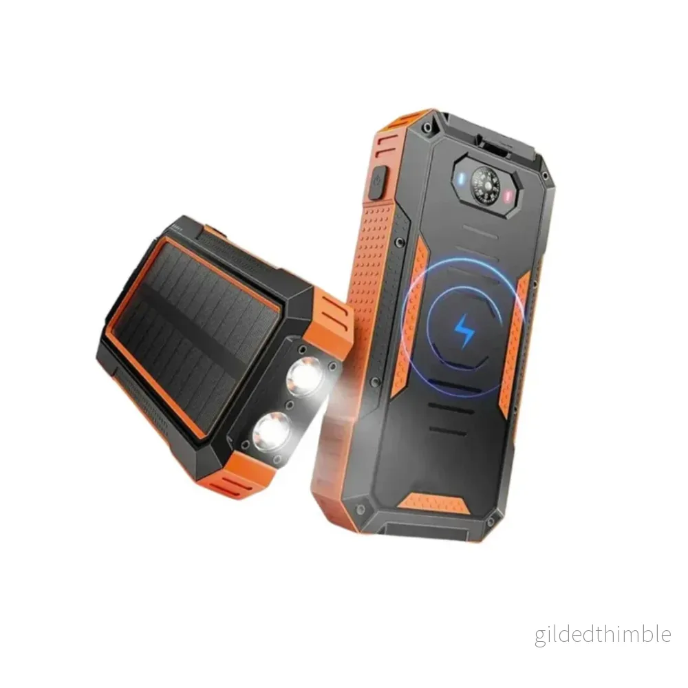 Powerbank 20000mAh – Solcell & QI-laddning