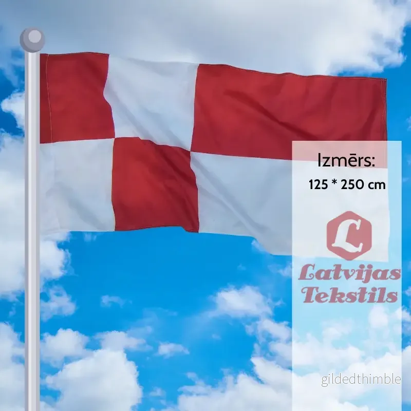 Kurzemes (hercogistes) karogs fasādei un mastam | 125 * 250 cm