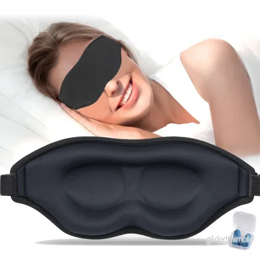 Sovmask med Total Mörkläggning – Justerbar och Lätt Design