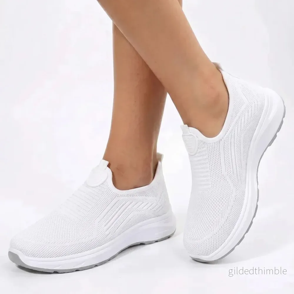 Bekväma Slip-On Sneakers Dam – Lätta Promenadskor med Mesh - Bild 3