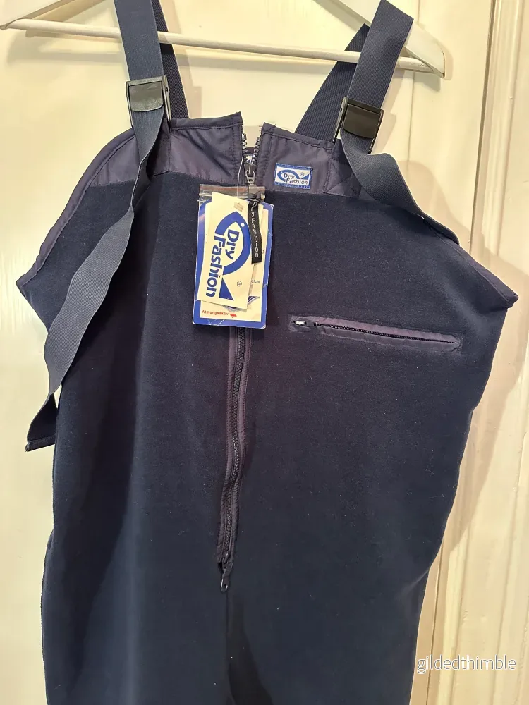 Fleece hängselbyxor i stl XL