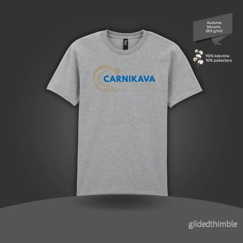Kokvilnas T-krekls "Carnikava un nēģis" | 4 krāsas - Bild 2
