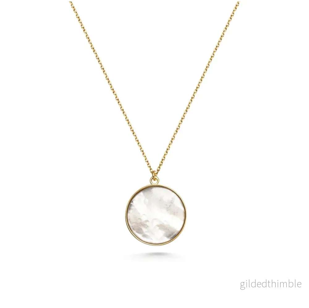 Halsband 18k guld med pärlemor - Bild 3