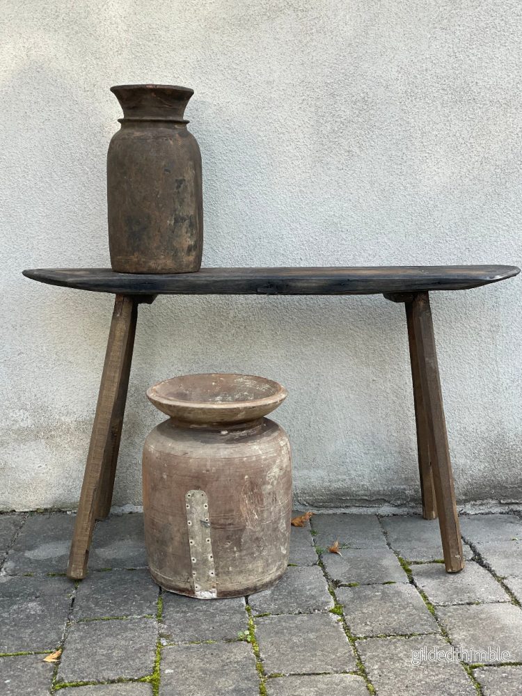 Träbänk 'Nr 32' vintage - Bild 3