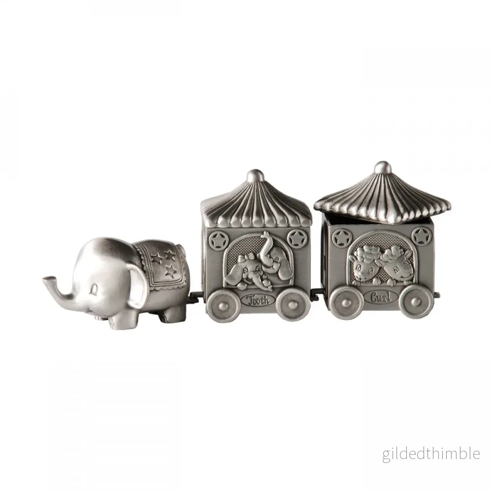 Elefant med två vagnar för tand & lock