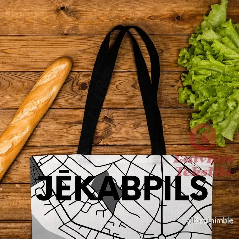 Lina vai kokvilnas auduma maisiņš "Jēkabpils" - Bild 2