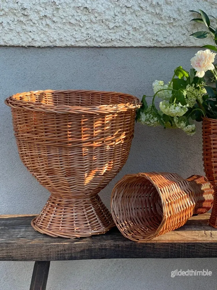 Rottingvas stor 'Wicker' unik - Bild 3
