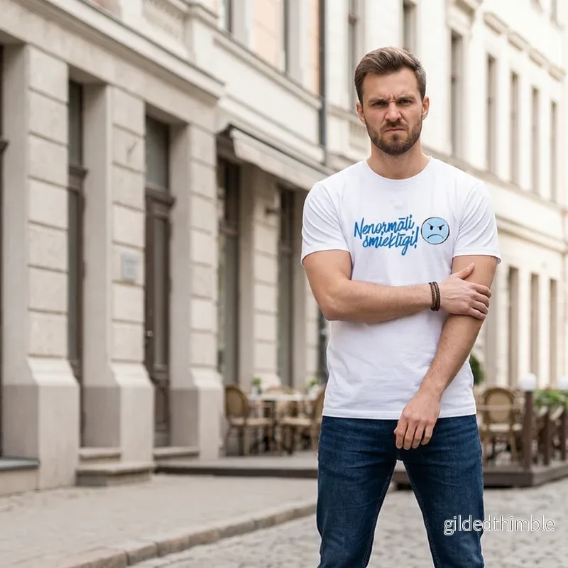 Kokvilnas T-krekls "Nenormāli smieklīgi" | balts