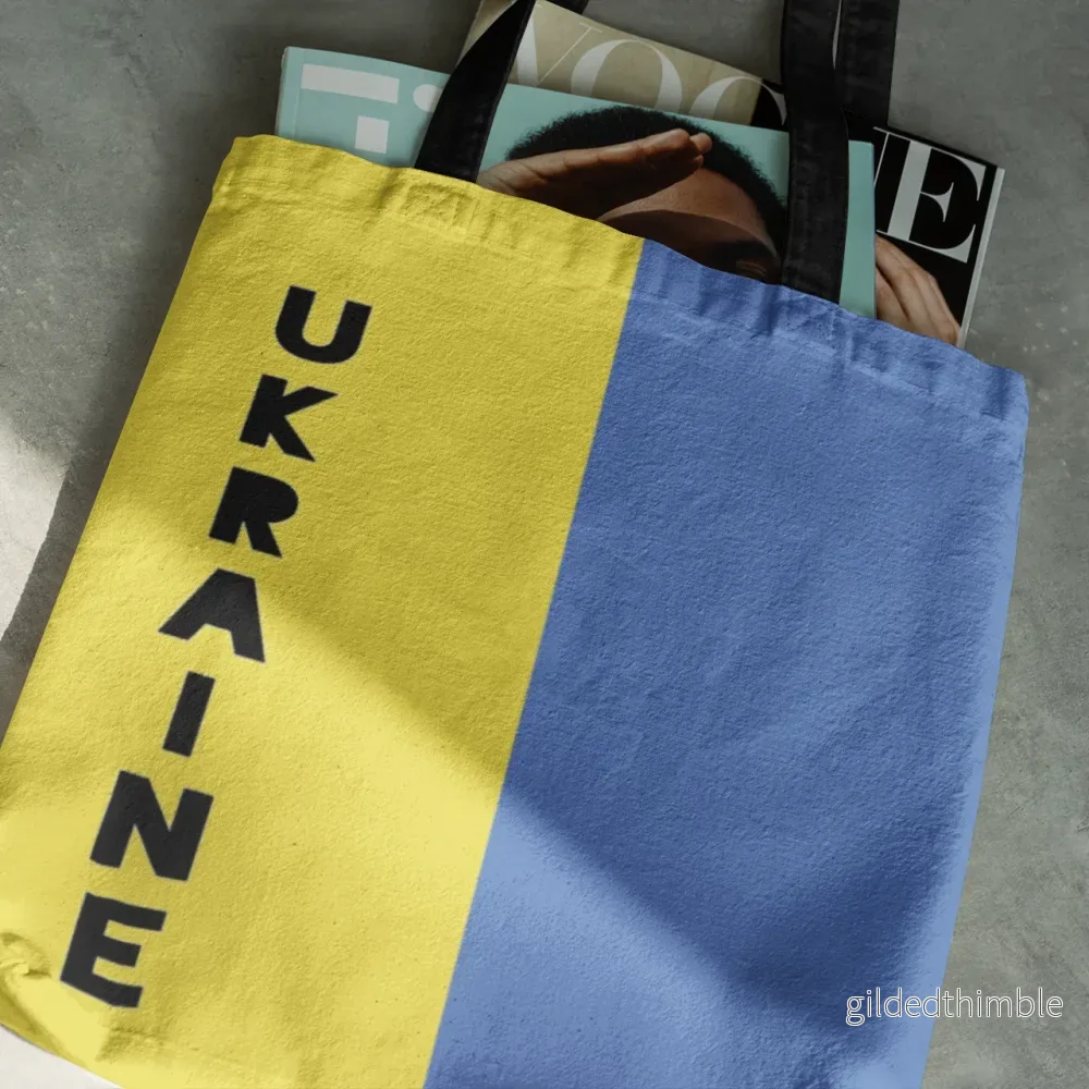 Lina vai kokvilnas auduma maisiņš «Ukraine» | kolekcija «Par Ukrainu» - Bild 2