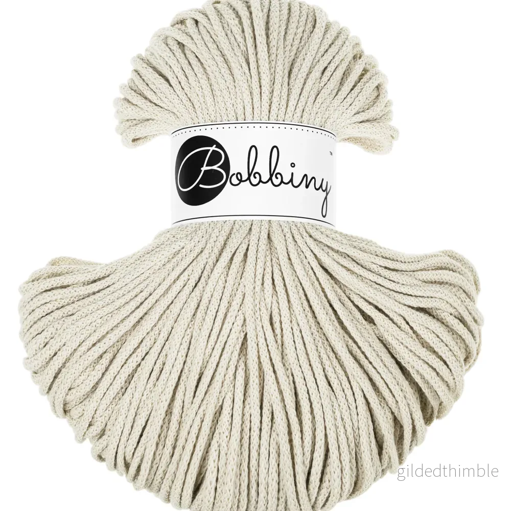 CASHMERE BEIGE Junior 3 mm. mjukt bomullssnöre
