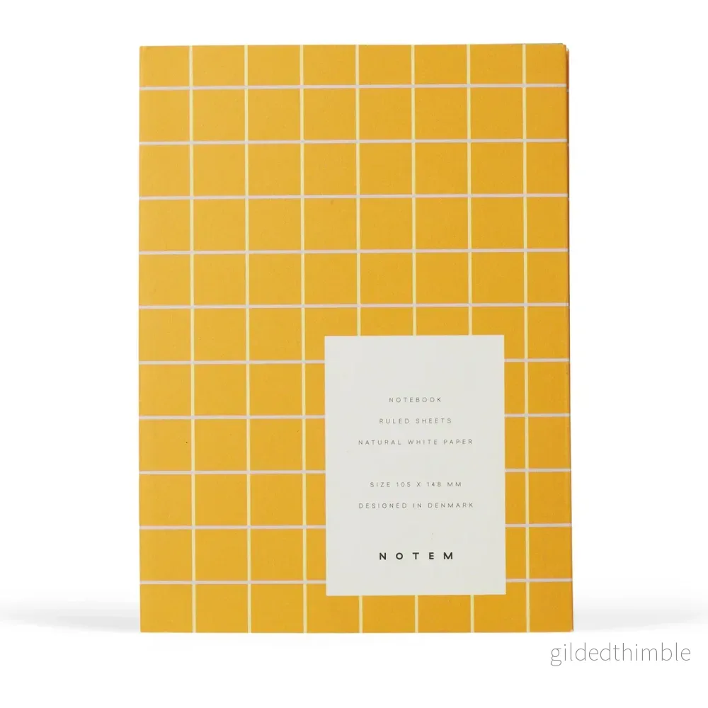 NOTEM Anteckningsbok liten Ochre Check