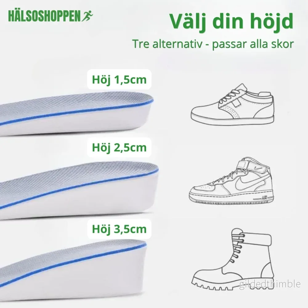 Höjdförhöjande skoinlägg – upp till 3,5 cm - Bild 2