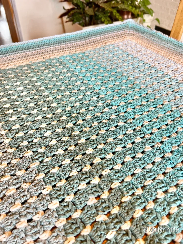 Materialkit - "Chloe" virka en babyfilt i Blockstitch - Bild 3