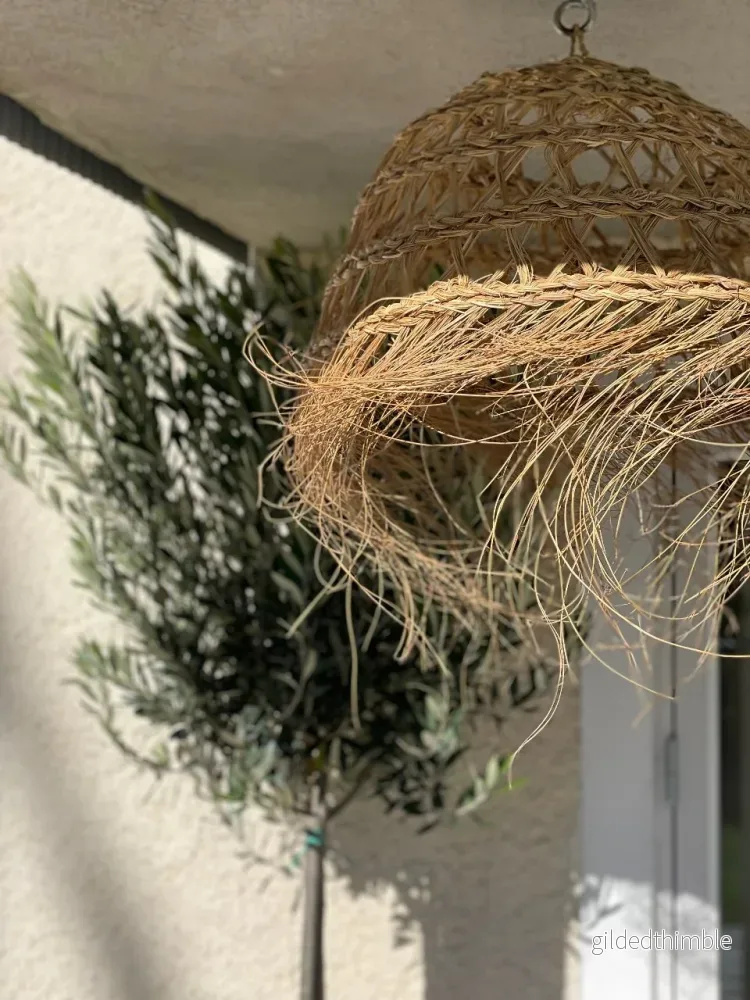 Lampskärm i strå 'Maya' Ø 50