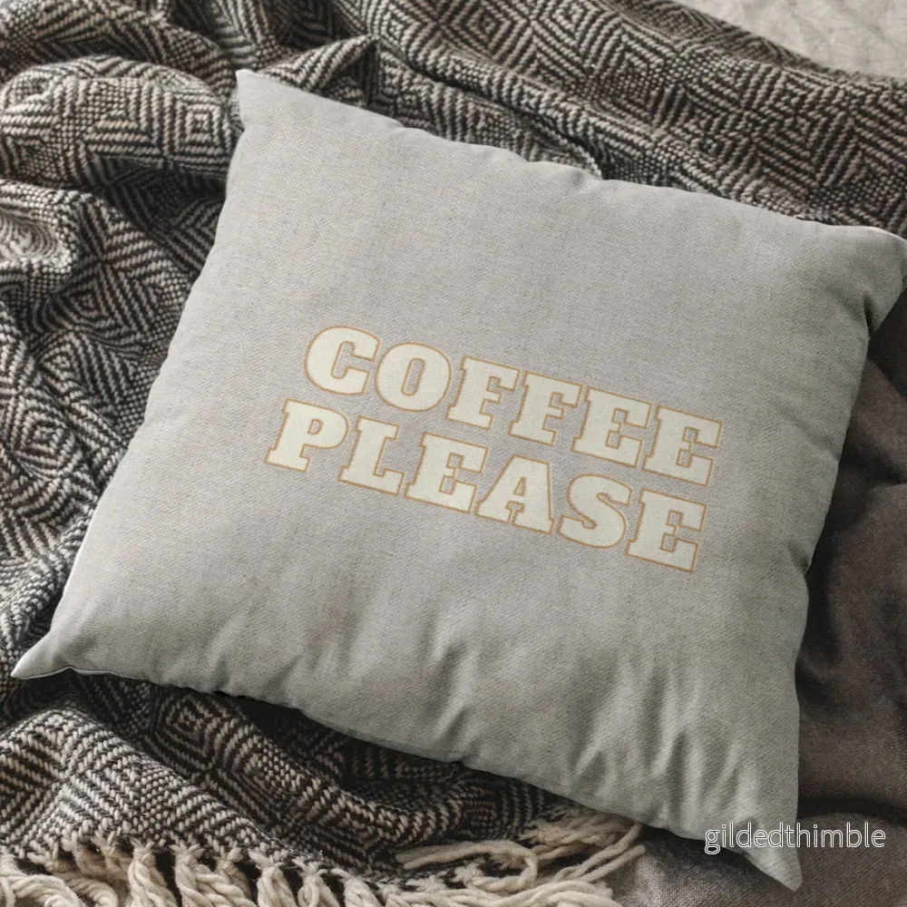 Dekoratīvais spilvens | kolekcija «Good vibes» | «Coffee please» - Bild 2