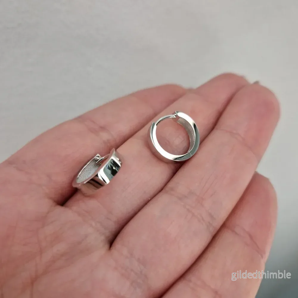 Kraftiga creoler 18k vitguld Kraftiga creoler 18k vitguld