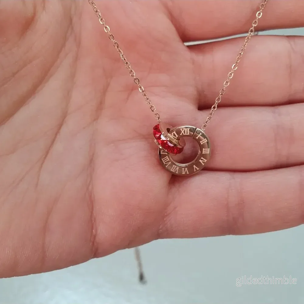 Riviera halsband red/rosé
