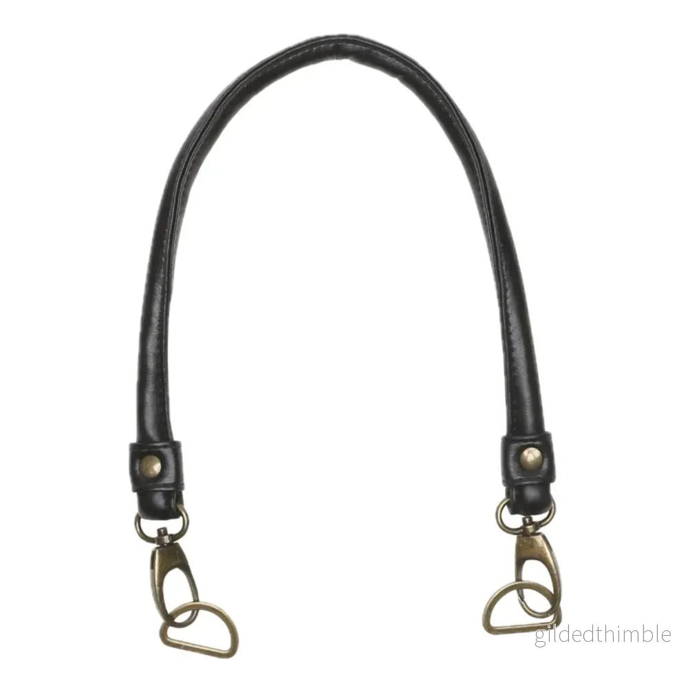 Väskhandtag Svart 1 st. med Antik-brons karbinhake/D-ring Väskhandtag Svart 1 st. med Antik-brons karbinhake/D-ring