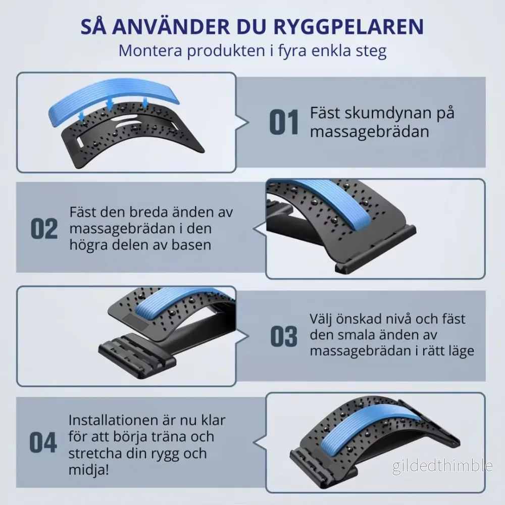 Ryggsträckare – Justerbar Design för Bättre Hållning & Rörlighet - Bild 2