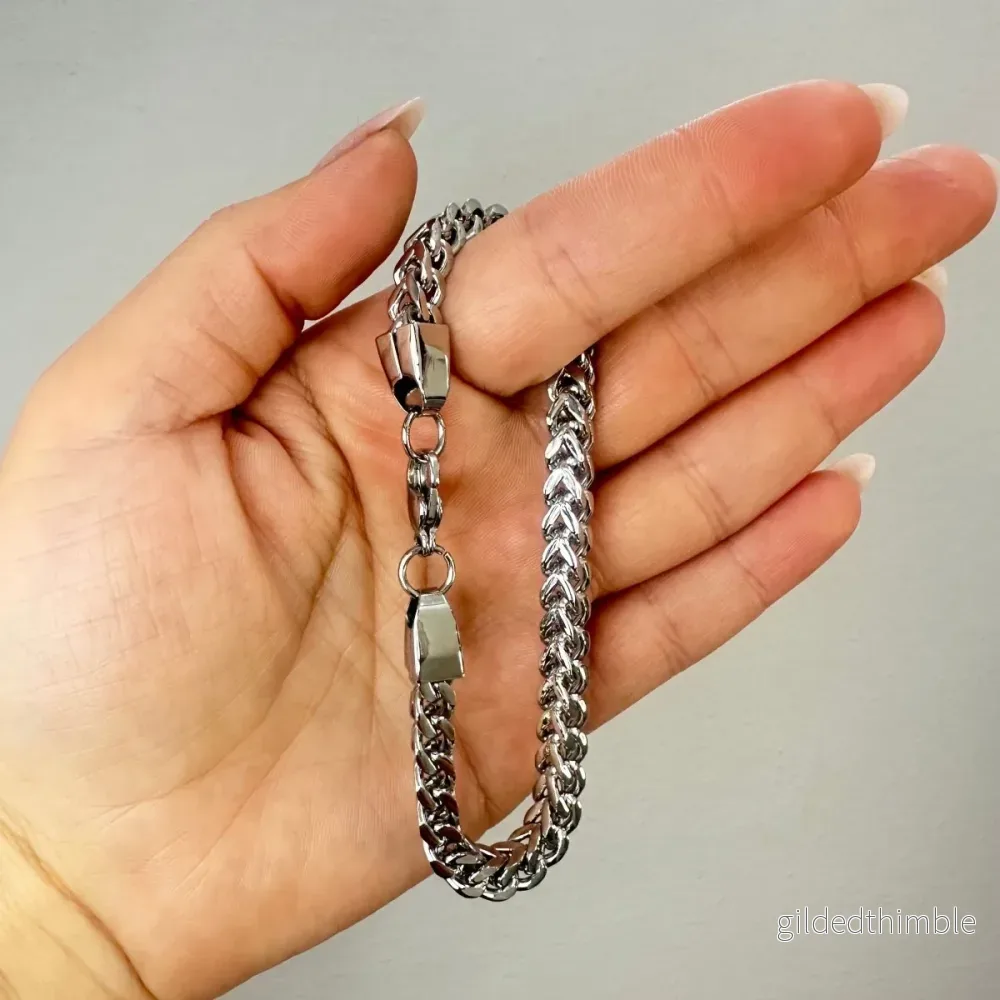 Stål armband fyrkantig pansar