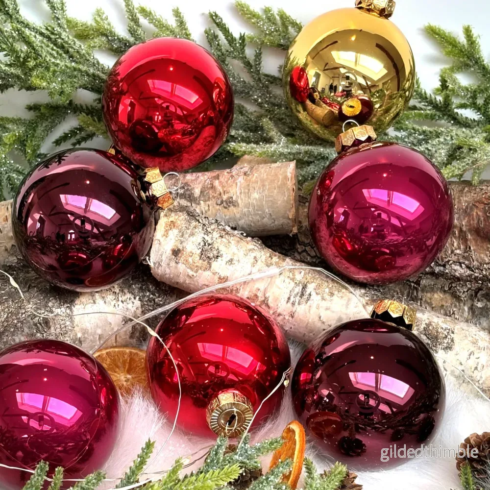 Julgranskulor i 4 olika färger i glas 16st - Bild 2