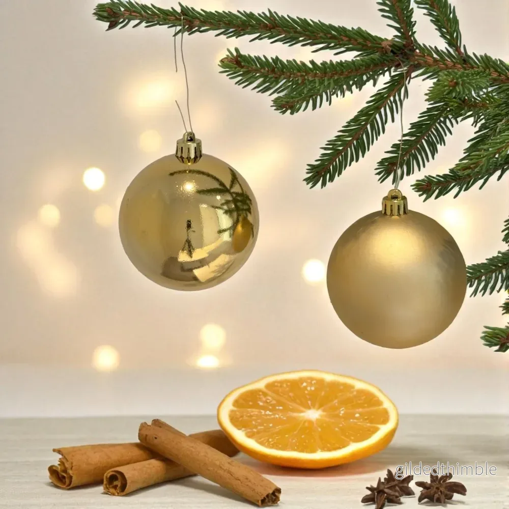 Julgranskulor Light Gold 6st, 8cm