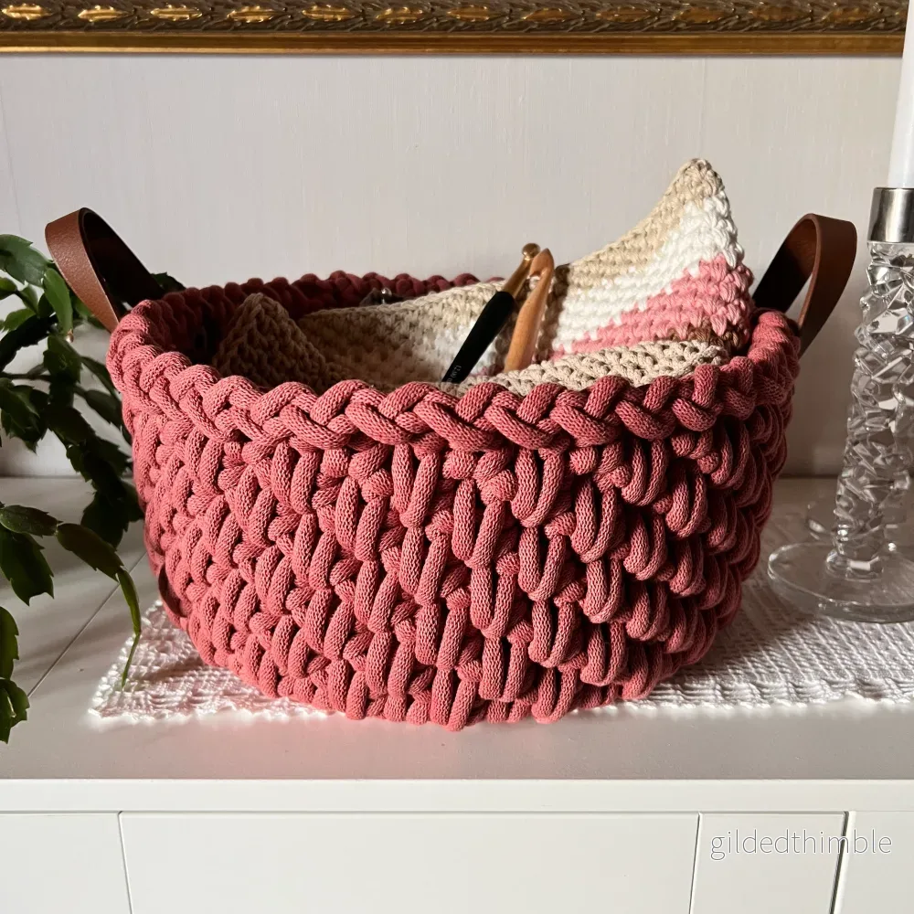 Materialkit – ”Vendela” Virka en stor korg med handtag