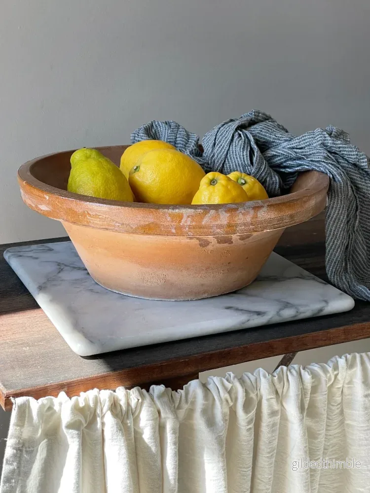 Fransk skål Tian 'Nr 15' antik - Bild 2