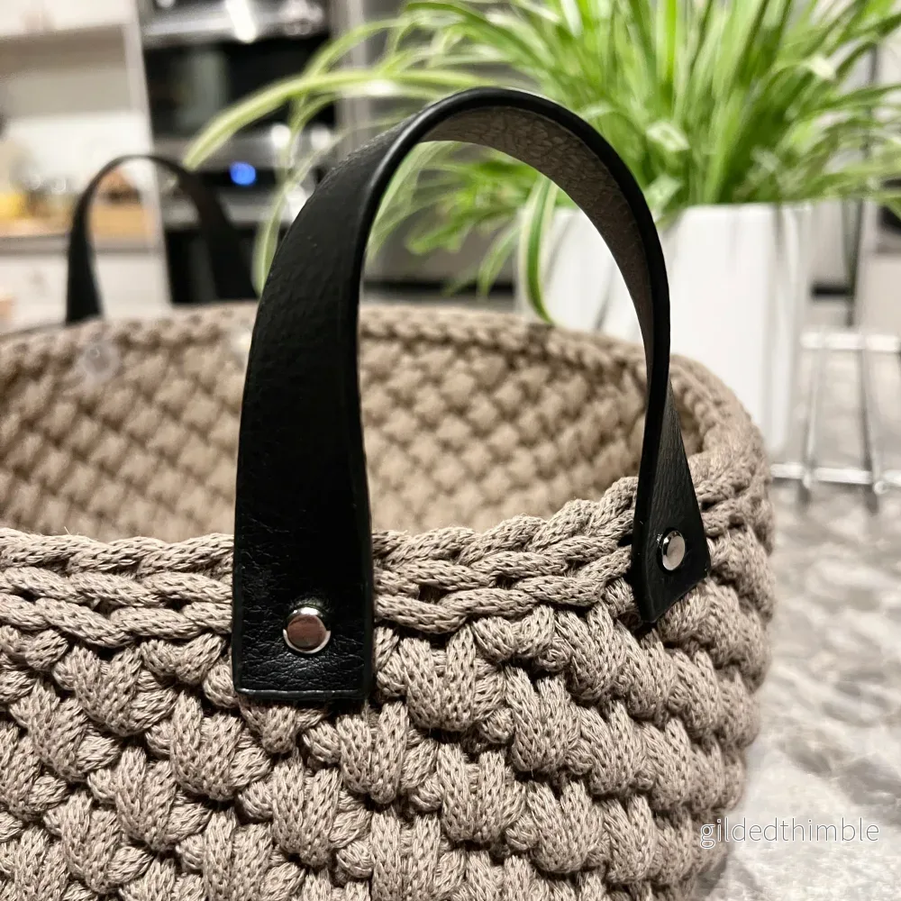 Materialkit - "Marie" Virka en oval korg med handtag - Bild 2