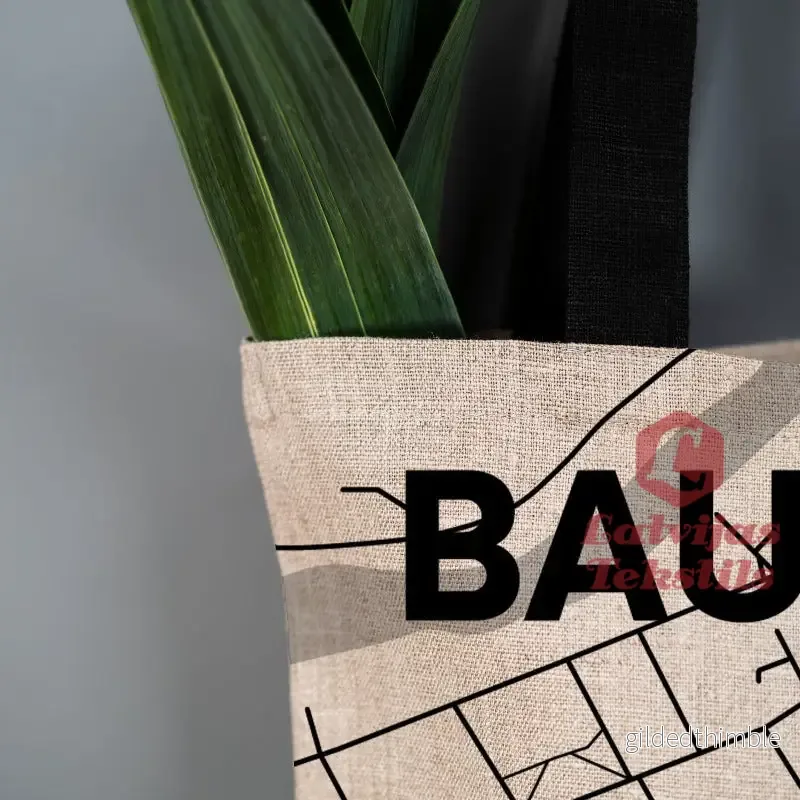 Pelēka lina auduma maisiņš "Bauska" - Bild 2