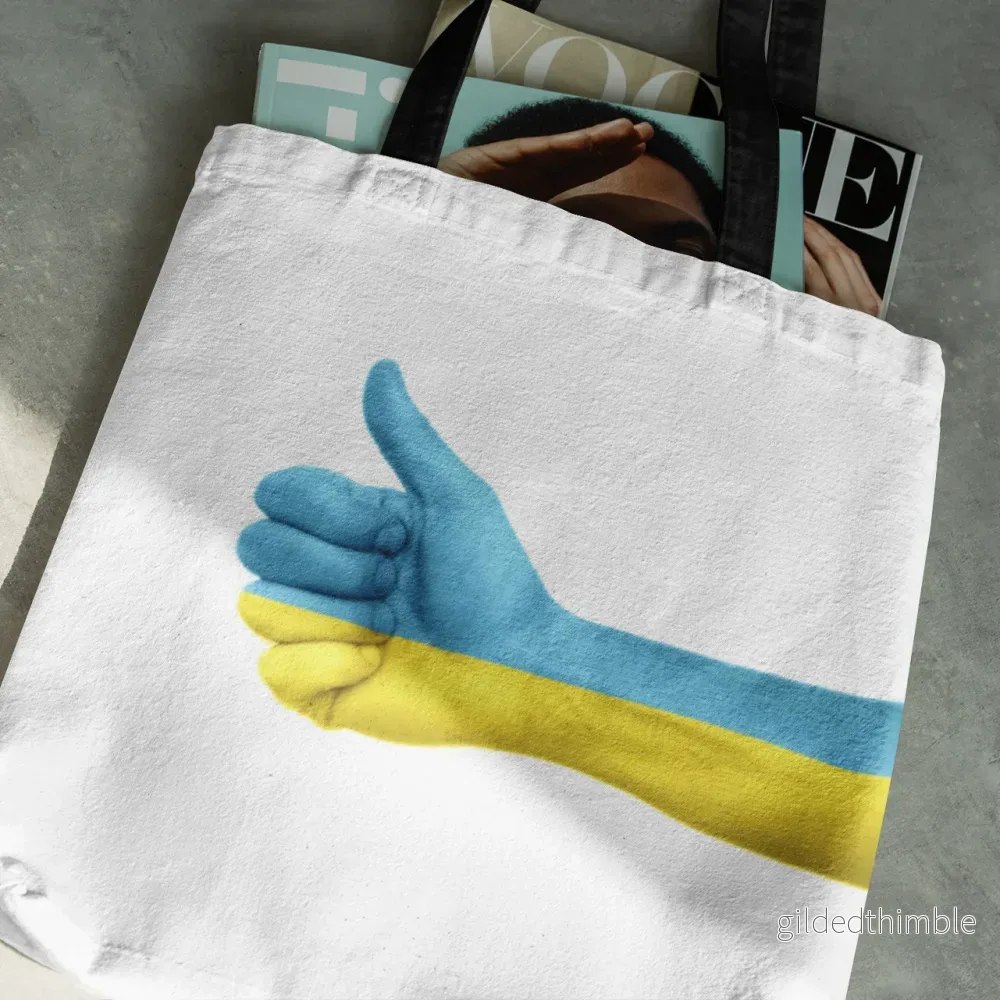 Lina vai kokvilnas auduma maisiņš «Par Ukrainu» | kolekcija «Par Ukrainu» - Bild 2