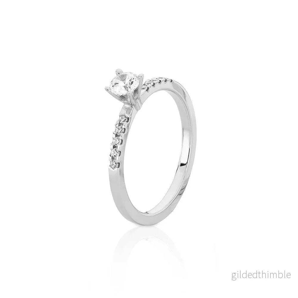 Vigselring Allison 18k vitguld