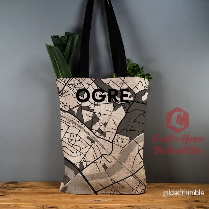 Pelēka lina auduma maisiņš "Ogre"