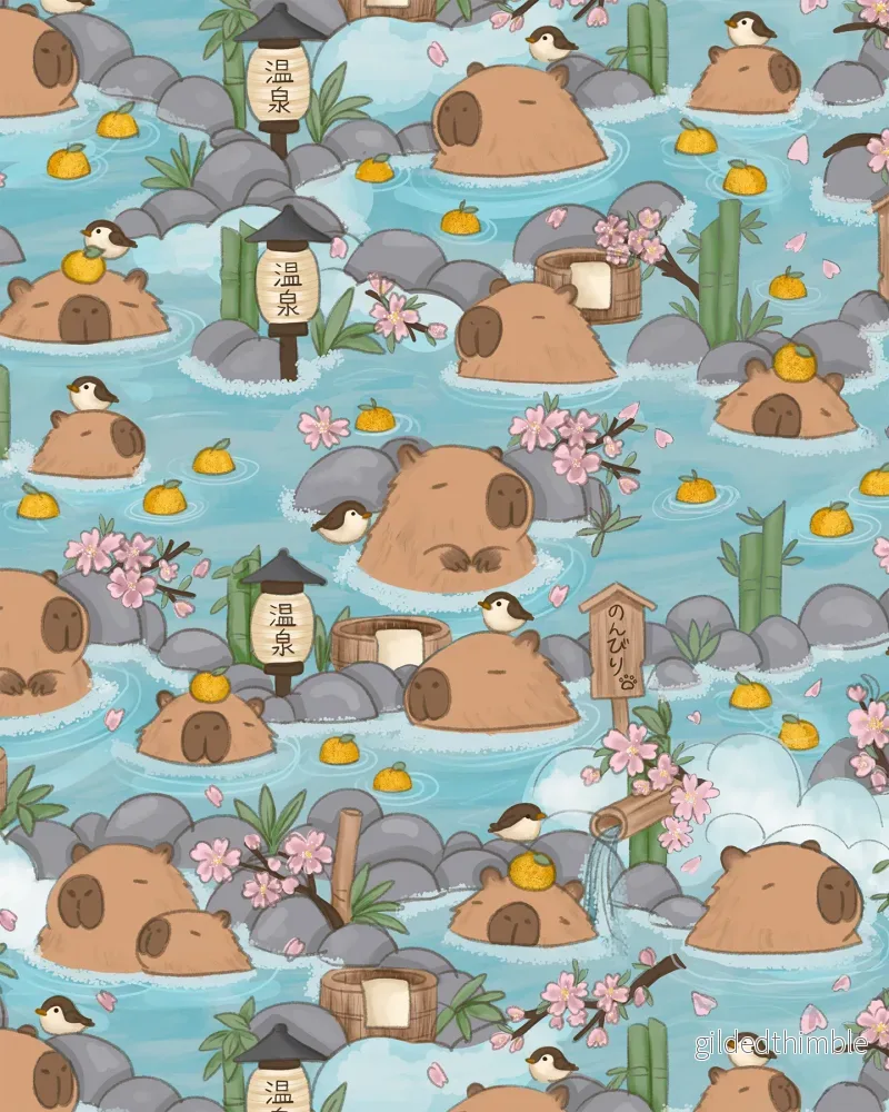 KAPIBARA ONSEN - SOFT TEAL PRINCESS