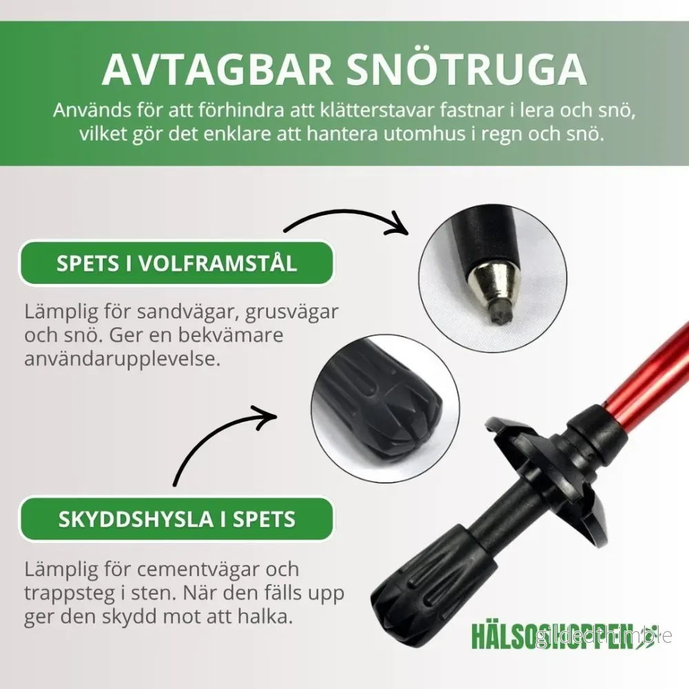 Hopfällbara Gångstavar – Justerbara & Lättvikt för Promenad - Bild 2