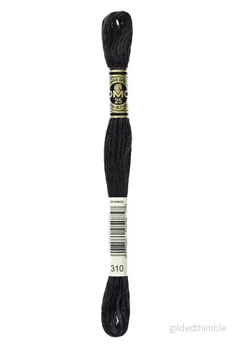 310 Black (Noir) DMC Mouliné