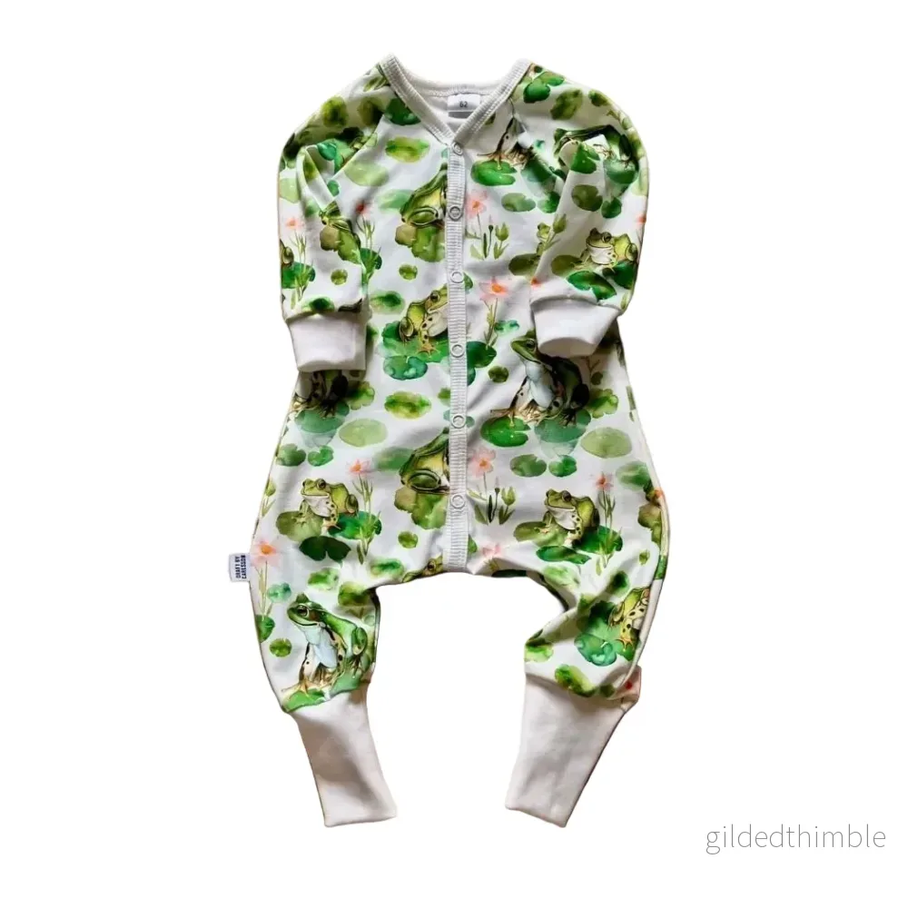 Barnpyjamas med grodor, stl 50-92, 1 mån-2 år | Pyjamas till bebis och barn Barnpyjamas med grodor, stl 50-92, 1 mån-2 år | Pyjamas till bebis och barn