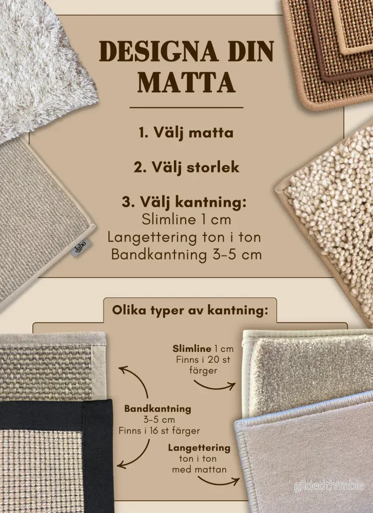 Bandkantning av mattor 3-5 cm visning - Bild 3